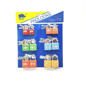 Samhoo Ventes directes Manille en fer antivol 3 clés Clé principale de sécurité <span class=keywords><strong>Cadenas</strong></span> en fer laminé Personnalisation Ensemble de coques colorées - Product Image 2