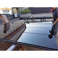 9x8 9x7 16x7 Porte de garage moderne sectionnelle en aluminium trempé à vue complète Porte de garage en plexiglas miroir en verre avec moteur
