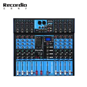 GAX-ET8 Professionele 8 Kanaals Blueteeth Audio Mixer Usb Hoge Bass Mixing Console MP3 Karaoke Versterker Dj Apparatuur