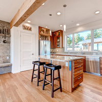 Cabane en rondins préfabriquée étanche à 2 étages et 4 chambres/chalet en bois pour la vie en famille