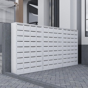 Buzón de acero inoxidable multipuerta a prueba de lluvia y caja de periódico con cerradura con diseño impermeable para uso comunitario externo - Product Image 2