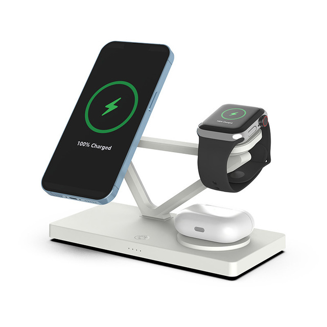 Fast Charging Stand for AirPods Watch Phone 3 in 1 Wireless Charger Magnetic Charger