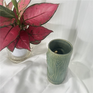 Taza de Cerveza Tiki de Cerámica Personalizada, Económica y Grande, Moldeada en 3D, con Esmalte Transparente, para Fiestas, con Cuchara Reutilizable, Apta para Alimentos, Estilo Americano - Product Image 3