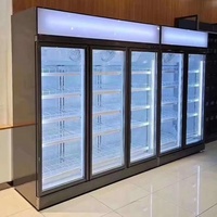 Congélateur commercial à vente chaude de l'usine de Foshan, 1500L, congélateur vertical de supermarché, congélateur de présentation