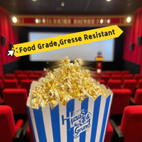 Boîtes à Popcorn Géantes Personnalisées en Carton Gaufré Qualité Alimentaire, Auto-établies, Écologiques, avec Lamination Mate, pour Emballage de Sushi