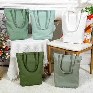 New Fashion Tote <b>Bag</b> With Pocket <b>Canvas</b> Organic Cotton Tote <b>Bag</b> Custom Print With <b>Drawstring</b> - Product Image 3
