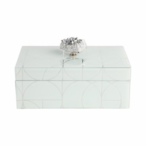 Scatola portaoggetti decorativa moderna con maniglia in cristallo per l'organizzazione di gioielli in casa - Product Image 1