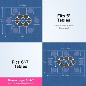 Primo brevettato <span class=keywords><strong>Lazy</strong></span> <span class=keywords><strong>Susan</strong></span> Revolution Set completo grigio scuro oblungo cucina tavolo da pranzo espandibile rettangolare giradischi per - Product Image 6