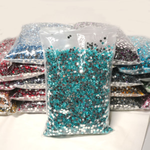 Xulin 2mm 3mm 4mm 5mm 6mm Đá Tròn tinh thể không sửa chữa nóng strass phẳng trở lại nhựa Rhinestone cho quần áo phụ kiện - Product Image 2