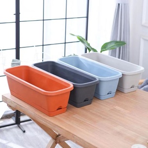 Fenêtre Boîte Résine <span class=keywords><strong>Rectangulaire</strong></span> Fenêtre Jardinières Légumes Conteneur Balcon Jardin Fleur Plante Pot Fleur Plastique CLASSIQUE - Product Image 5