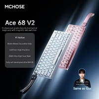 Clavier de jeu magnétique à effet Hall MCHOSE ACE68 V2, 68 touches, déclenchement rapide, taux de polling 8000 Hz, précision 0,001 mm, RGB, FPS, Esports