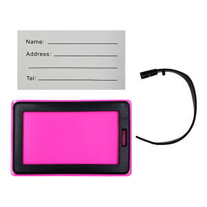 방수 PVC 고무 여행 가방 태그, 문자 패턴 여행용 캐리어 태그, 부드러운 PVC 가방 태그 - Product Image 4