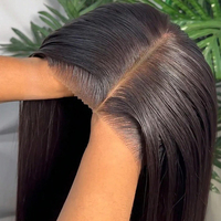 Perruque frontale complète HD en cheveux humains vierges indiens bruts, lisses et naturels, en gros, à prix abordable, en vente