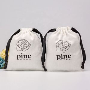 Organic Customized Logo Small Twill Cotton <b>Pouch</b> Clothing Shoes Dust Cotton <b>Drawstring</b> Bags - Product Image 2