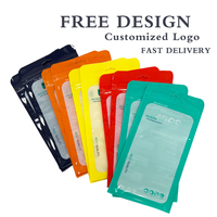 Sacs d'emballage holographiques en mylar transparent personnalisés avec fermeture éclair