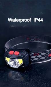 Lampe Frontale Torche, Lampe Frontale LED Rechargeable à Lumens avec Lumière Blanche et Rouge, Lampe Frontale Étanche avec Détecteur de Mouvement, 8 Modes - Product Image 6