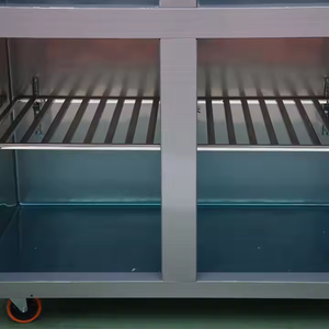 2025 nhà bếp thông minh tủ lạnh thương mại thép không gỉ thẳng đứng Tủ đông đôi nhiệt độ giá cả cạnh tranh Sliver hiển thị - Product Image 3