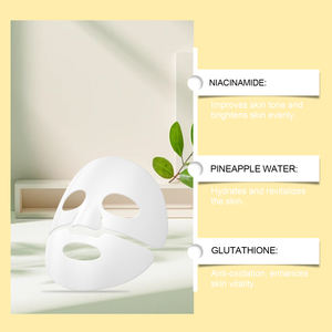 Niacinamide Deep Hydrating Brightening <b>Mask</b> Fades Dark Spots Even Skin Tone Locks Moisture For Dry Skin Daily Use 4pcs - Product Image 5