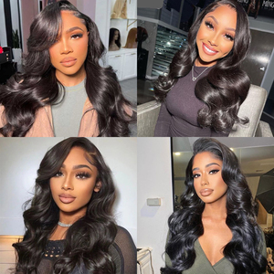 Perruques sans colle en cheveux naturels bruts, densité 250%, Lace Front, Ondulées Body Wave, Full HD Lace Frontal, en cheveux humains brésiliens, Vente en gros - Product Image 4