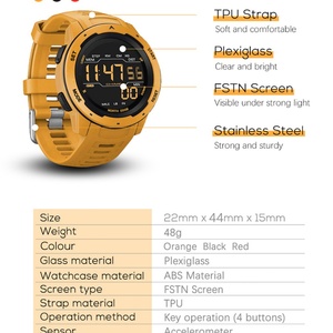 Reloj Digital para Hombre NORTH EDGE, Relojes Deportivos para Hombre, Hora Dual, Podómetro, Alarma, Resistente al Agua 50M, Reloj Digital - Product Image 5
