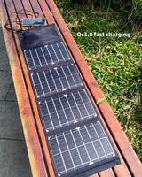 Panneau solaire pliable 30W pour l'extérieur, chargeur solaire ETFE haute efficacité, chargeur portable pour téléphone, ordinateur portable, voyage, aventure