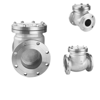 Vanne de retenue manuelle de haute qualité en acier inoxydable 316 pour le contrôle de l'eau et de la vapeur, conception à bride pivotante, modèle de base H44W-16R-DN50 PN