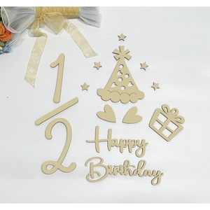 Calendario de madera transfronterizo para bebés, celebraciones de luna llena y 100 días, fotos de cumpleaños, decoraciones, letras en inglés y - Product Image 1