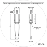 2026 Vente en gros JBG Tendeur de câble ABC basse tension, Pince de tension d'extrémité personnalisable en alliage d'aluminium pour ligne électrique aérienne