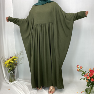 Venta al por Mayor de Elegantes Vestidos Largos Musulmanes con Pliegues <span class=keywords><strong>y</strong></span> Cobertura Total, Abaya Hijab <span class=keywords><strong>para</strong></span> Oriente Medio <span class=keywords><strong>y</strong></span> Turquía, Hechos <span class=keywords><strong>para</strong></span> Mujeres Musulmanas - Product Image 5