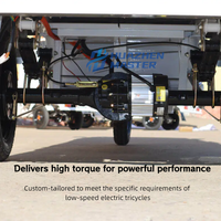 Ensemble différentiel de moteur CC sans balais 800W à rapport de vitesse personnalisé 1:11:28, adapté aux tricycles électriques à basse vitesse