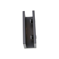 Clips d'étagère de salle de bain en laiton massif en forme de U - Noir - Support plaqué pour verre trempé de 8 à 10 mm Organisateur de salle de bain