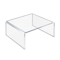 Support d'ordinateur transparent en acrylique sur pied, support de bureau en forme de U, étagère multifonctionnelle pour ordinateur portable, taille personnalisée