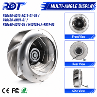 Ventilador Centrífugo AC R4D630-AQ13-05 R4D630-AQ15-01, 400VAC, 630mm, 4250W, Aspas Curvadas hacia Atrás, Ventilación para Gabinetes con Inversor