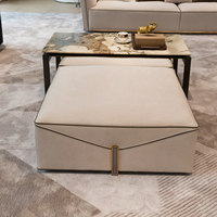 Meubles de salon, table basse design, table basse en acier inoxydable et marbre, table à thé moderne, style luxueux