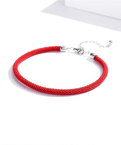 JKC Hot Sale 925 <strong>Sterling</strong> Pure <strong>Silver</strong> S925 <strong>Women</strong> and Men Jewelry Charms DIY Lucky Good Luck Chinese Red Leather <strong>Bracelet</strong> - Product Image 3