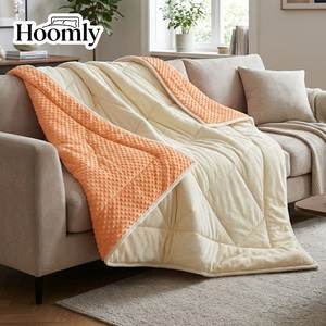 Hoomly Ensemble ultra-doux et confortable à pois orange, très vendu, <span class=keywords><strong>180x200</strong></span> cm, résistant au rétrécissement, adapté aux literies et aux canapés domestiques - Product Image 4