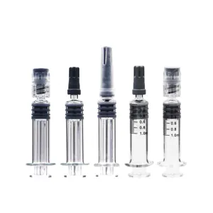 Prefilled Syringe 1ml Glass Cart Filling Disposable Syringes Oil 1ml Glass Syringe Custom