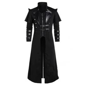 Costumes de cosplay d'anime médiévaux HP, vêtements pour hommes, veste longue noire vintage, gothique, steampunk, punk, trench-coat, vêtements de chevalier noble - Product Image 6