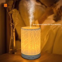 Diffuseur d'arômes électrique personnalisé en vente chaude, humidificateur d'air, résine artisanale, huiles essentielles, purificateur d'air intelligent, capacité de 120 ml d'eau