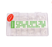 500 pièces/boîte, faux ongles naturels transparents, design écologique, couverture complète, longs, pour les doigts, 20 boîtes, ABS
