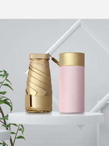 Vente en gros sombrillas personnalisé mini petite capsule soleil uv poche pour téléphone étanche 5 pliant uv petit parapluie avec logo - Product Image 5