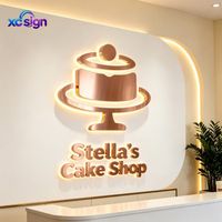 Enseigne personnalisée en acier inoxydable avec rétroéclairage LED 3D pour la décoration murale de la maison, du centre commercial, du salon de beauté, de l'hôtel, avec télécommande, étanche IP65