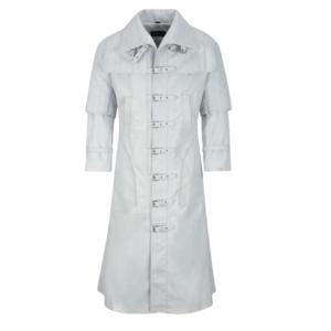 Chaqueta de Burbujas Personalizada 100% Cuero Nappa Blanco Genuino para Hombre, Estilo Puffer, Marca Privada OEM/ODM, Ropa de Invierno Moderna - Product Image 1