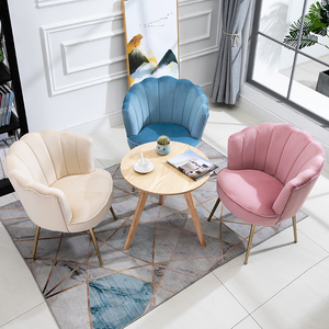 غرفة معيشة فاخرة قطيفة على شكل بتلات كراسي أريكة بمقعدين - Product Image 5