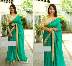 Self Designed Party Wear Saree brodé en soie de créateur avec chemisier Apparelgarment - Product Image 3