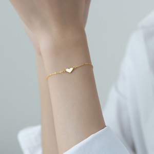 <span class=keywords><strong>Bracciali</strong></span> minimalisti in argento 925 con cuore d'amore placcato oro per donna, ragazze, coppie, amante, <span class=keywords><strong>san</strong></span> <span class=keywords><strong>valentino</strong></span> - Product Image 5