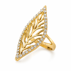 Anello Bohémien a Foglia, Design Vintage, Accessorio di Moda per Uso Quotidiano - Product Image 1