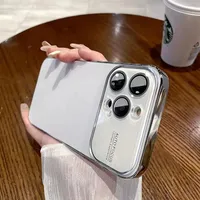Coque de téléphone portable antichoc en TPU+PC de haute qualité avec motif de personnage de dessin animé et grande fenêtre pour les modèles 17, 16, 15, 14, 13