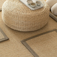 Tapis Rafraîchissant en Rotin et Bambou Tressé Style Tatami Japonais pour Adolescents, Facile à Nettoyer, Tapis d'Été pour Maison, Salon, Table Basse, Salon de Thé