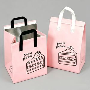 Sac isotherme pliable en non-tissé pour livraison de gâteaux, avec impression personnalisée, pour boulangerie et emballage alimentaire à emporter (vente en gros) - Product Image 5